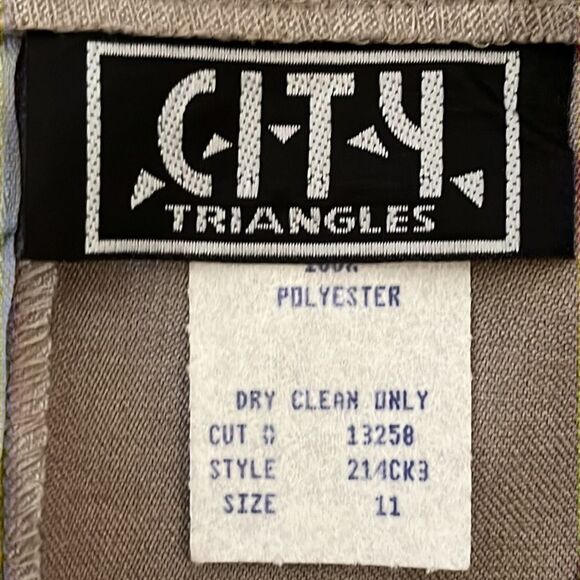 Nwt Vintage 90s City Triangles Tan Sleeveless Dress With Matching Jacket Size 11 - Picture 13 of 15